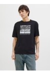 JACK & JONES PORTO TEE SS CREW NECK BLACK 12269429
