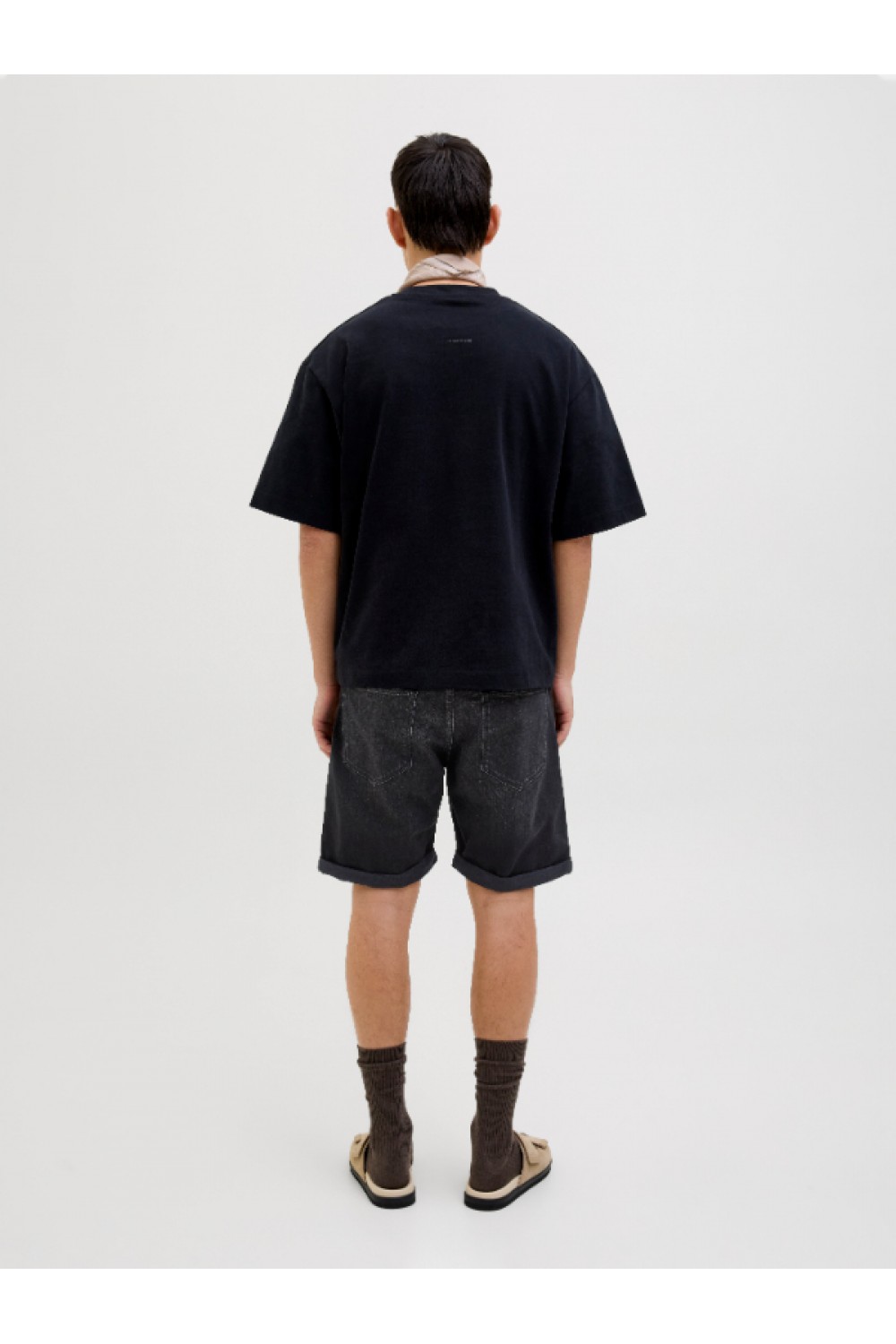 JACK & JONES RICK JJIEVAN SHORTS BLACK DENIM 12280925