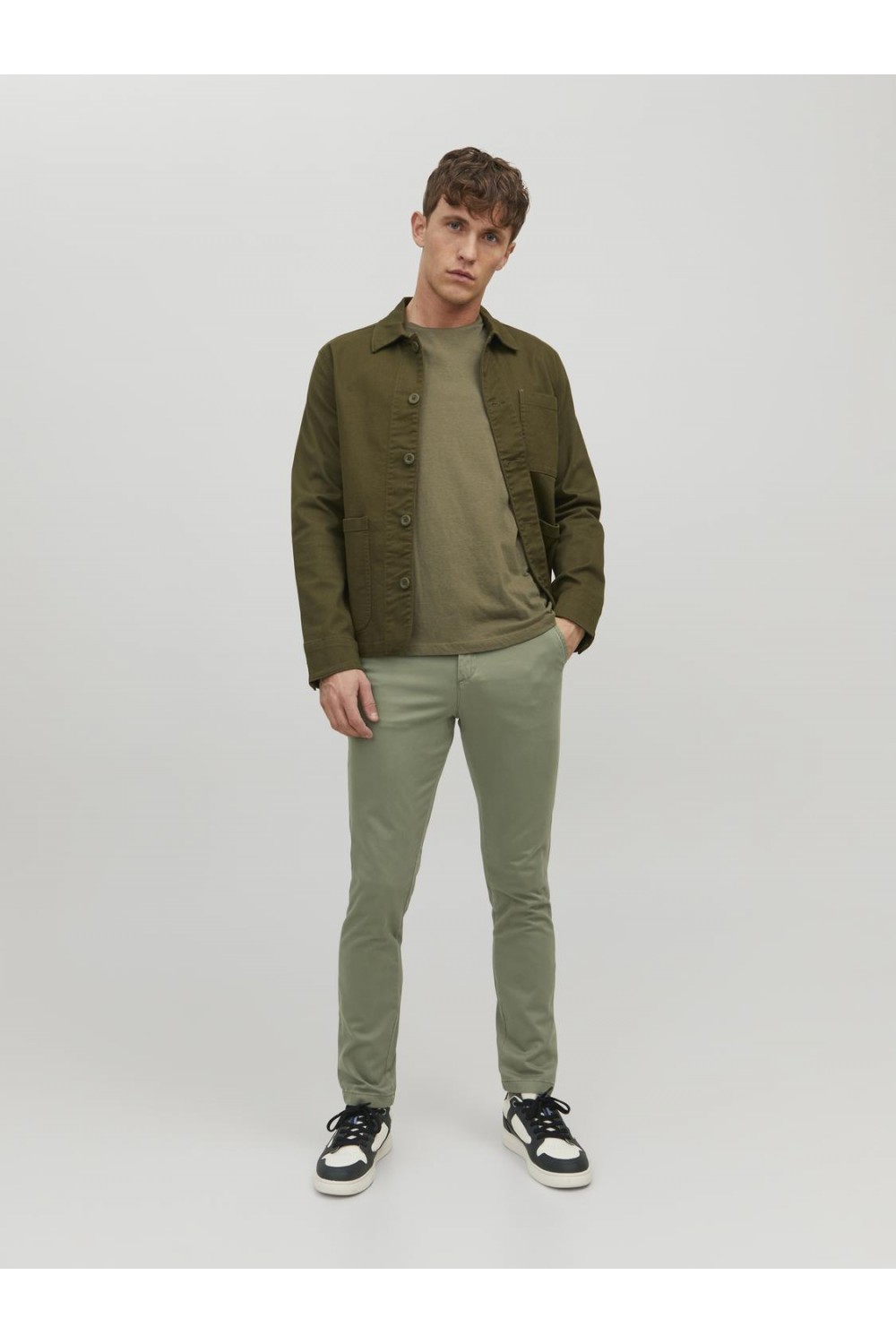 JACK & JONES JPSTMARCO JJBOWIE NOOS DEEP LICHEN GREEN 12150148