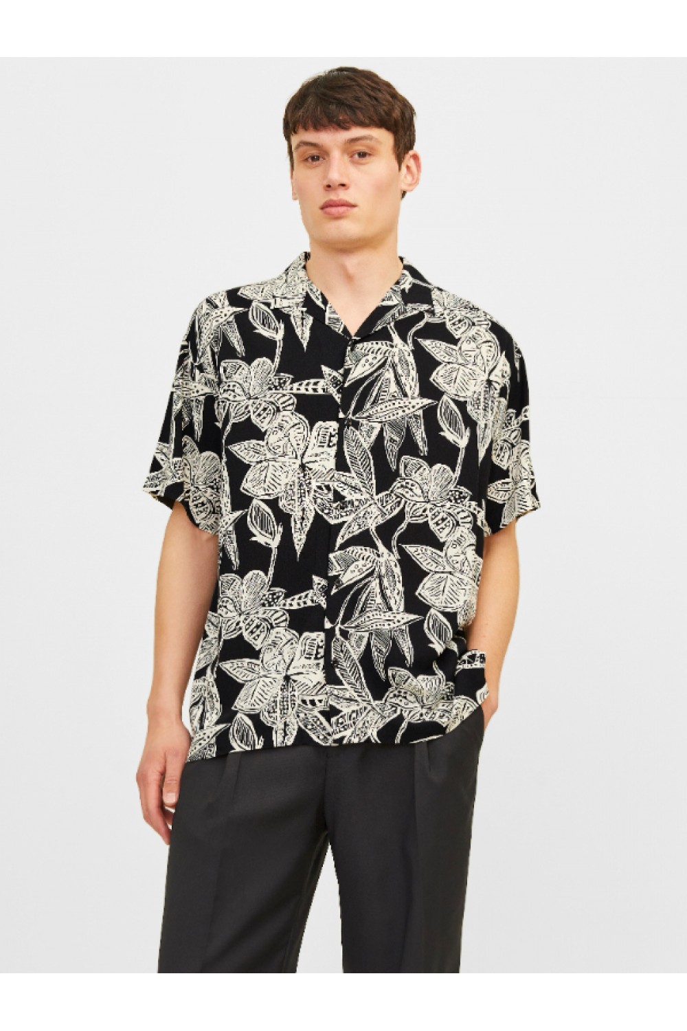 JACK & JONES LUKE FOREST DAY SHIRT BLACK 12274953