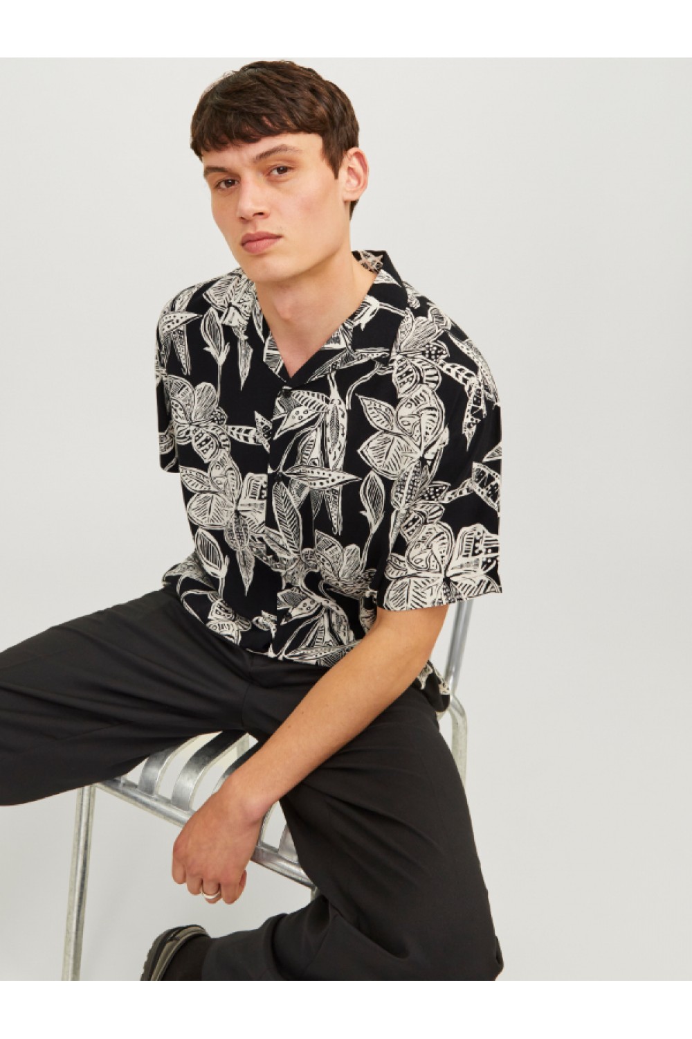JACK & JONES LUKE FOREST DAY SHIRT BLACK 12274953