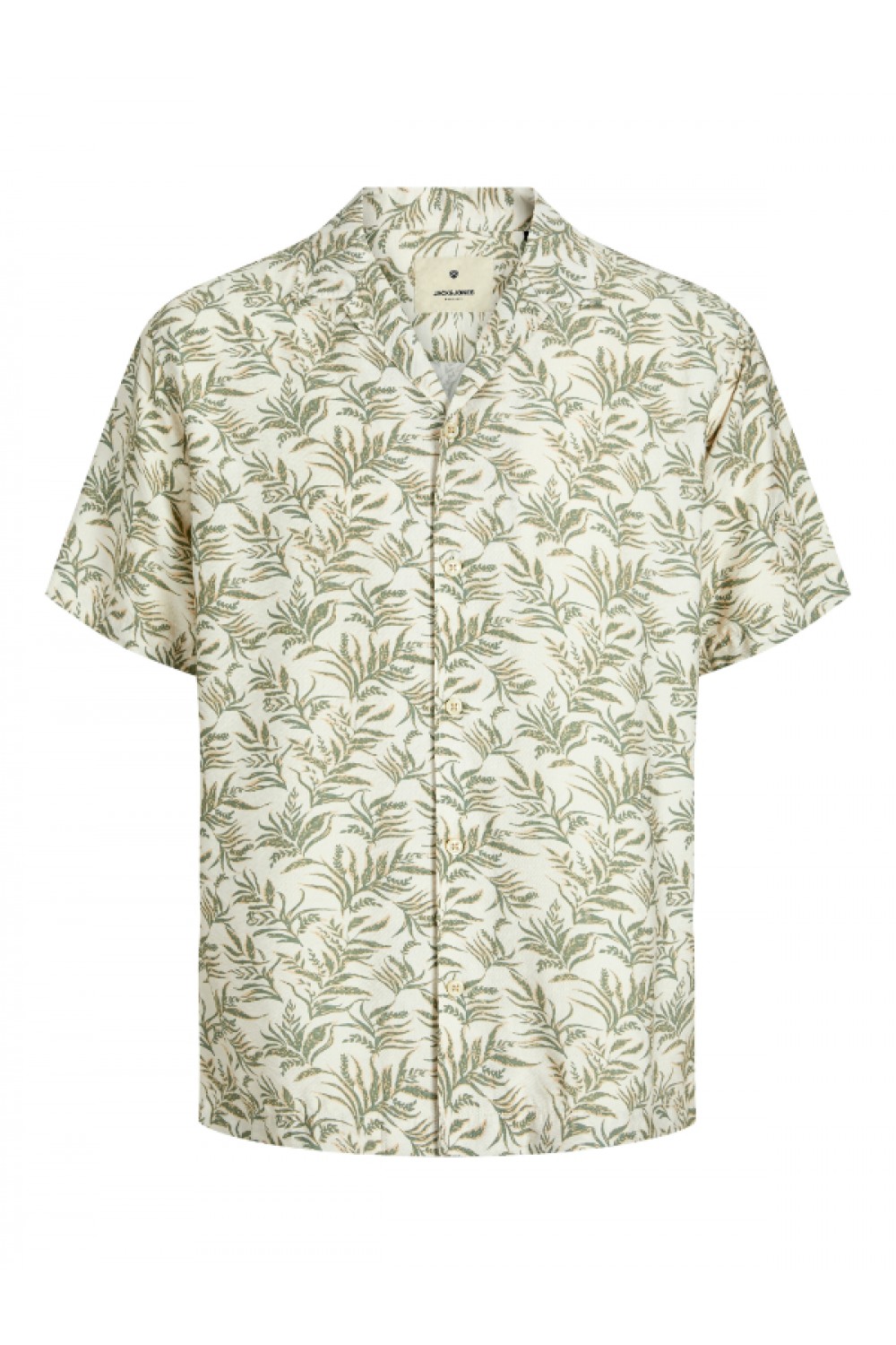 JACK & JONES LULINCOLN PRINT RESORT S/S SHIRT FOUR LEAF COVER 12278834