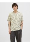 JACK & JONES LULINCOLN PRINT RESORT S/S SHIRT FOUR LEAF COVER 12278834