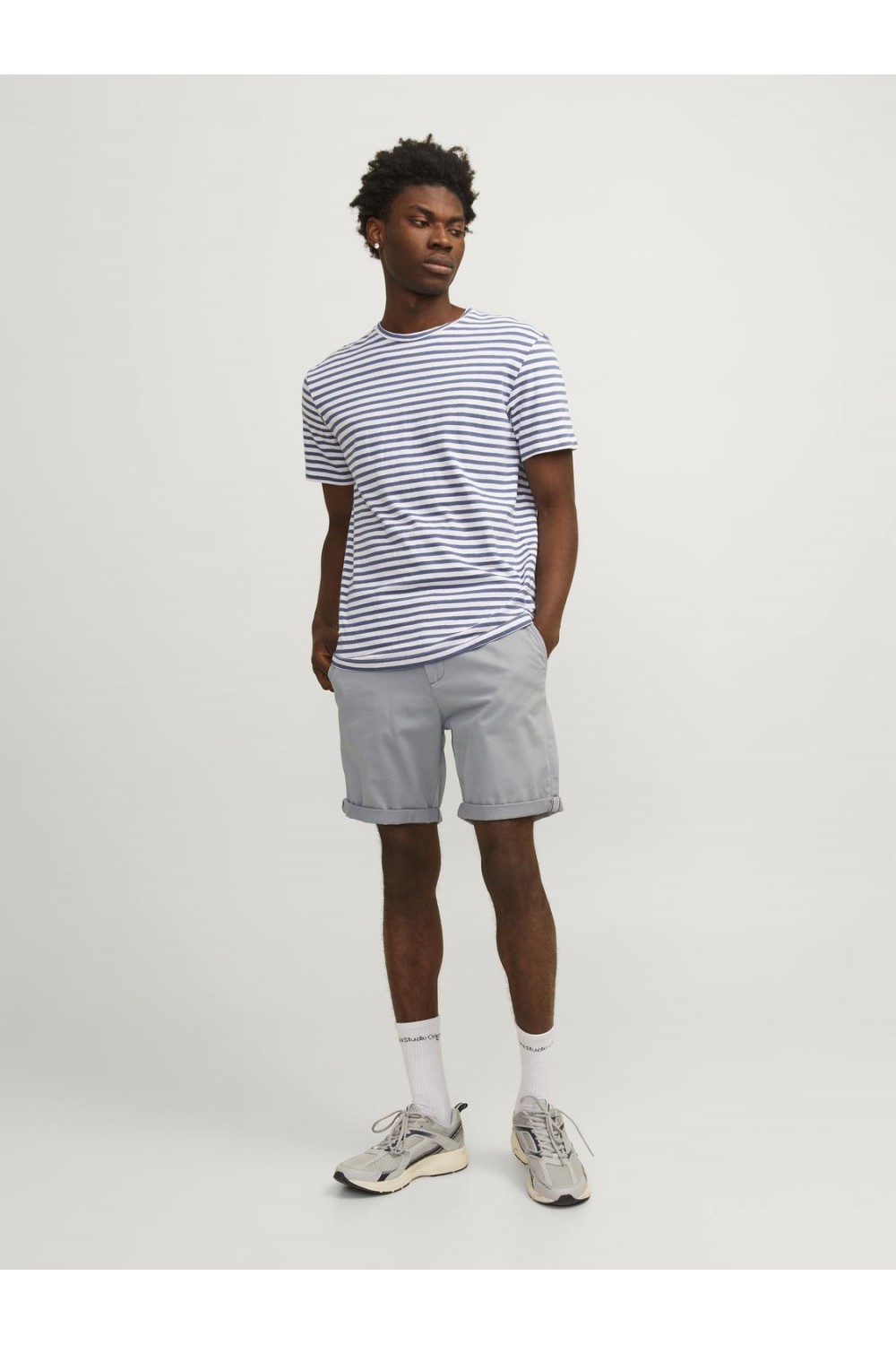 JACK & JONES BOWIE SOLID CHINO SHORTS ULTIMATE GREY 12165604