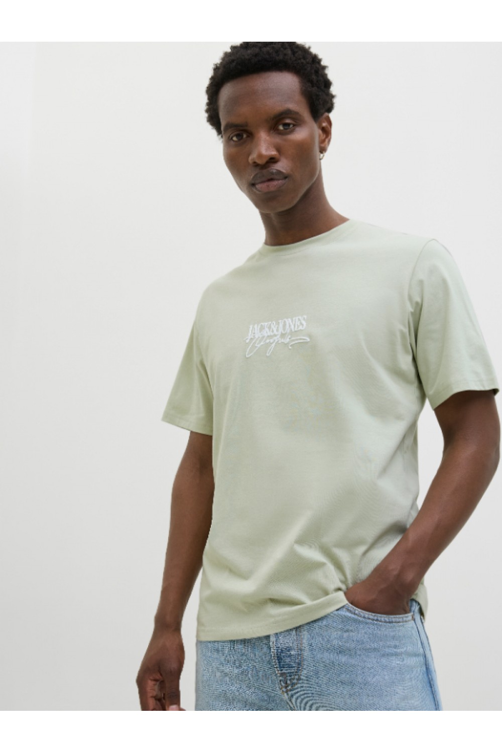 JACK & JONES ALMERIA BRANDING TEE SS CREW NECK CELADON TINT 12276784