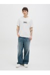 JACK & JONES ALMERIA BRANDING TEE SS CREW NECK CLOUD DANCER 12276784