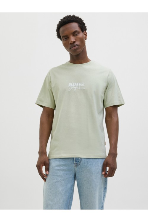 JACK & JONES ALMERIA BRANDING TEE SS CREW NECK CELADON TINT 12276784