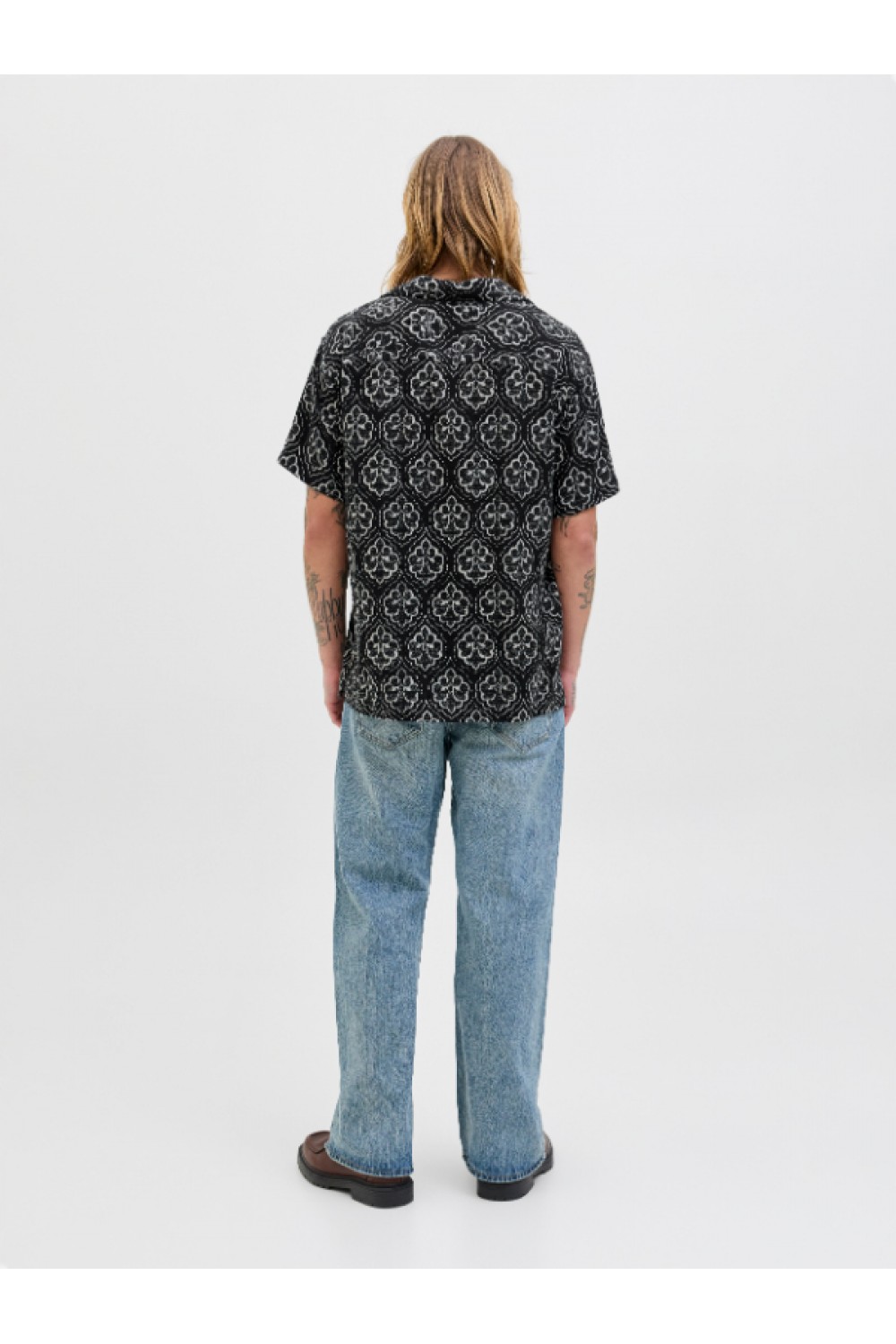 JACK & JONES HYDRA NOTO SHIRT SS BLACK 12277230