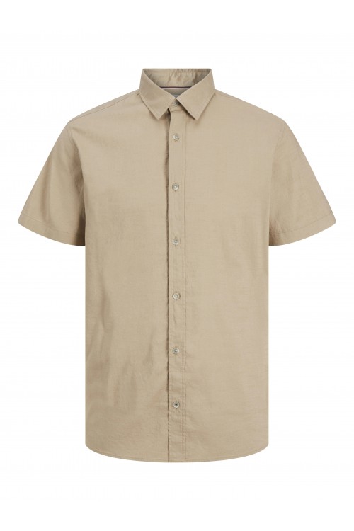 JACK & JONES PIERRE SLUB SHIRT CROCKERY 12270087