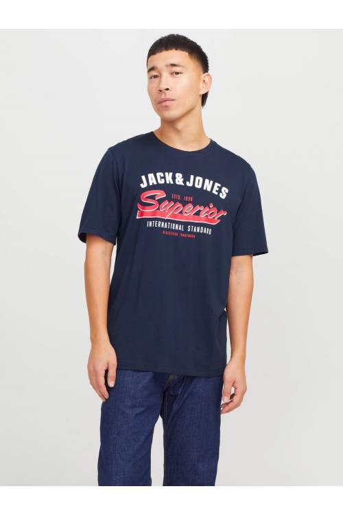JACK & JONES LOGO TEE SS O-NECK 2 SKY CAPTAIN 12268267
