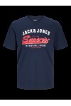 JACK & JONES LOGO TEE SS O-NECK 2 SKY CAPTAIN 12268267