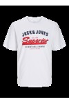 JACK & JONES LOGO TEE SS O-NECK 2 WHITE 12268267