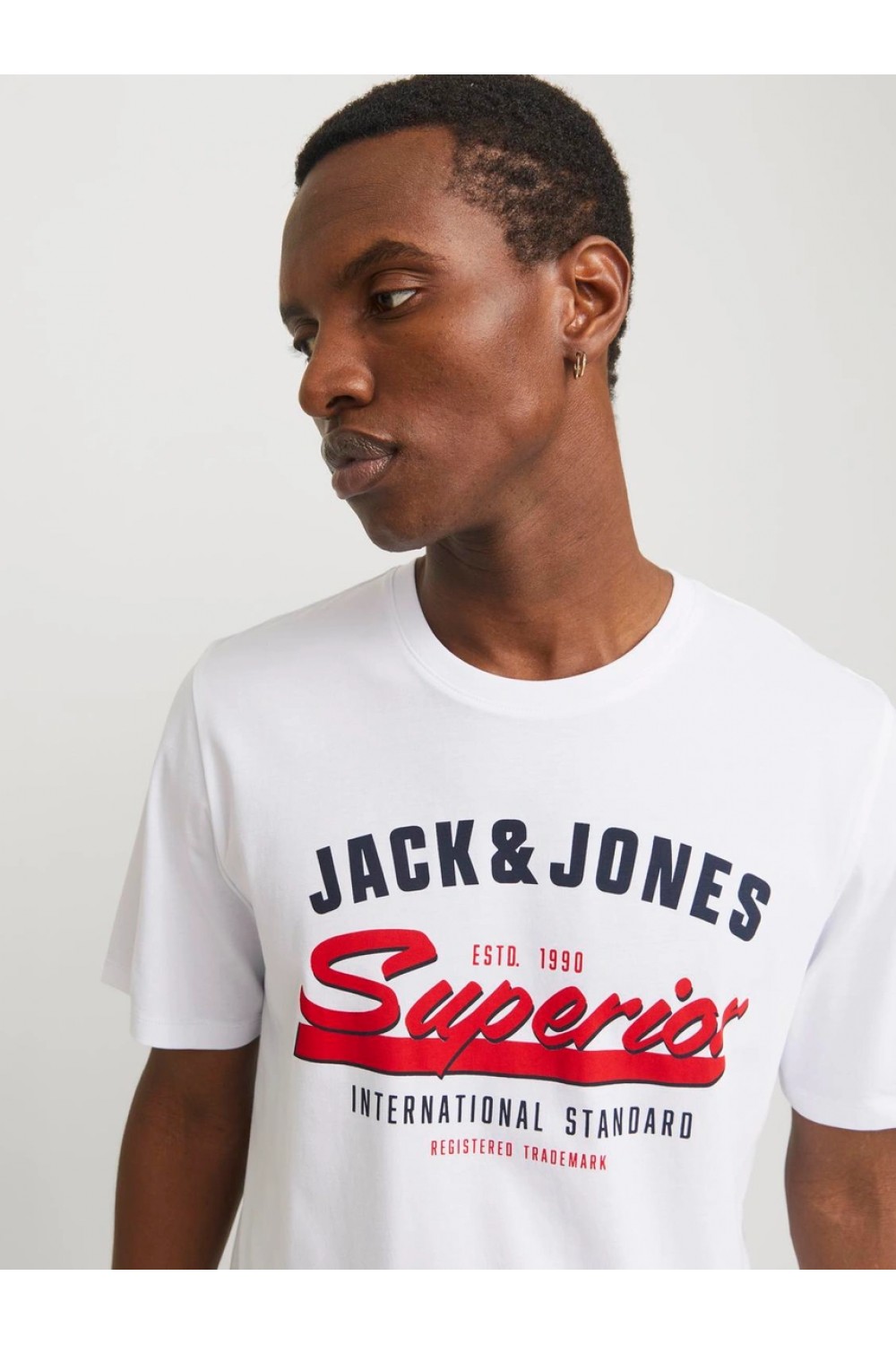 JACK & JONES LOGO TEE SS O-NECK 2 WHITE 12268267