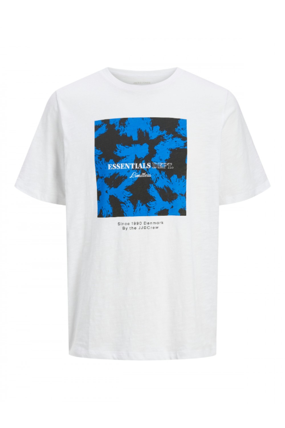 JACK & JONES JEFF MONOCHROME SHAPE TEE SS CREW NECK WHITE 12269274