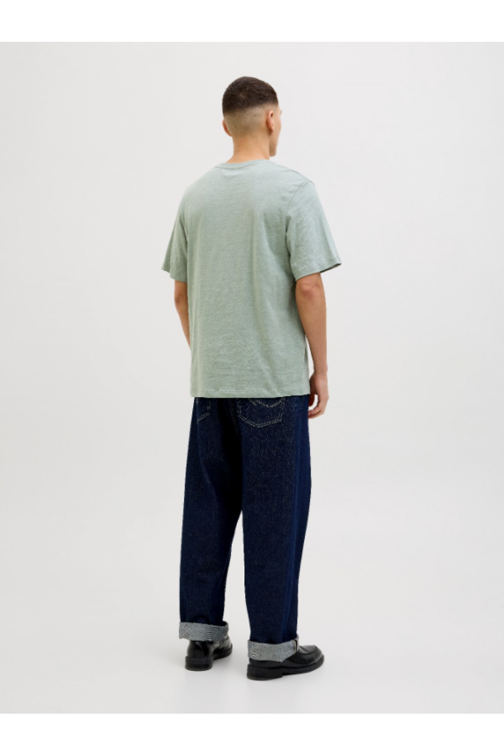 JACK & JONES JEFF MONOCHROME SHAPE TEE SS CREW NECK ICEBERG GREEN 12269274