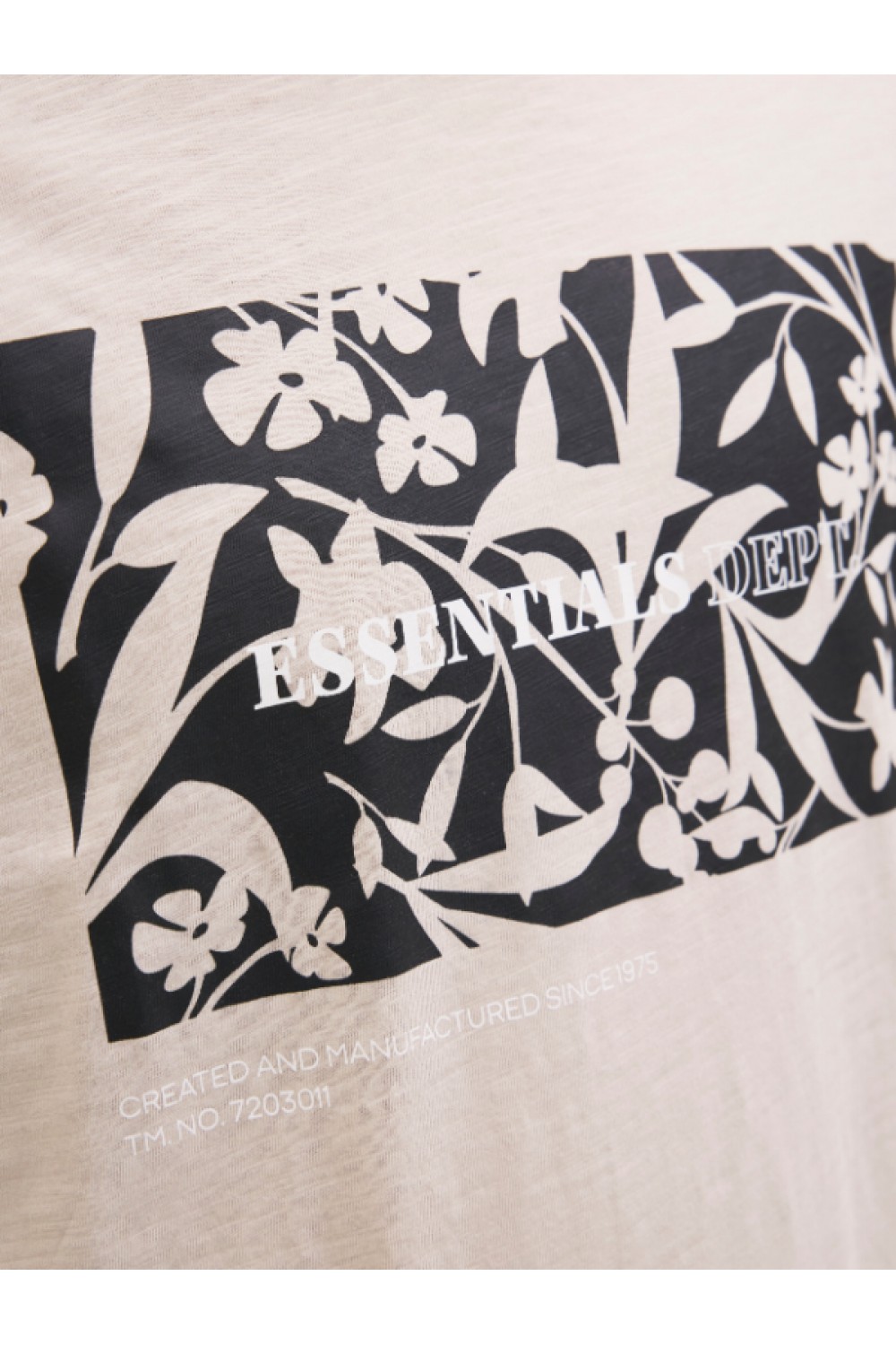 JACK & JONES JEFF MONOCHROME SHAPE TEE SS CREW NECK MOONBEAM 12269274