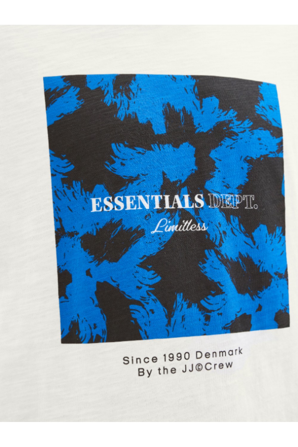 JACK & JONES JEFF MONOCHROME SHAPE TEE SS CREW NECK WHITE 12269274