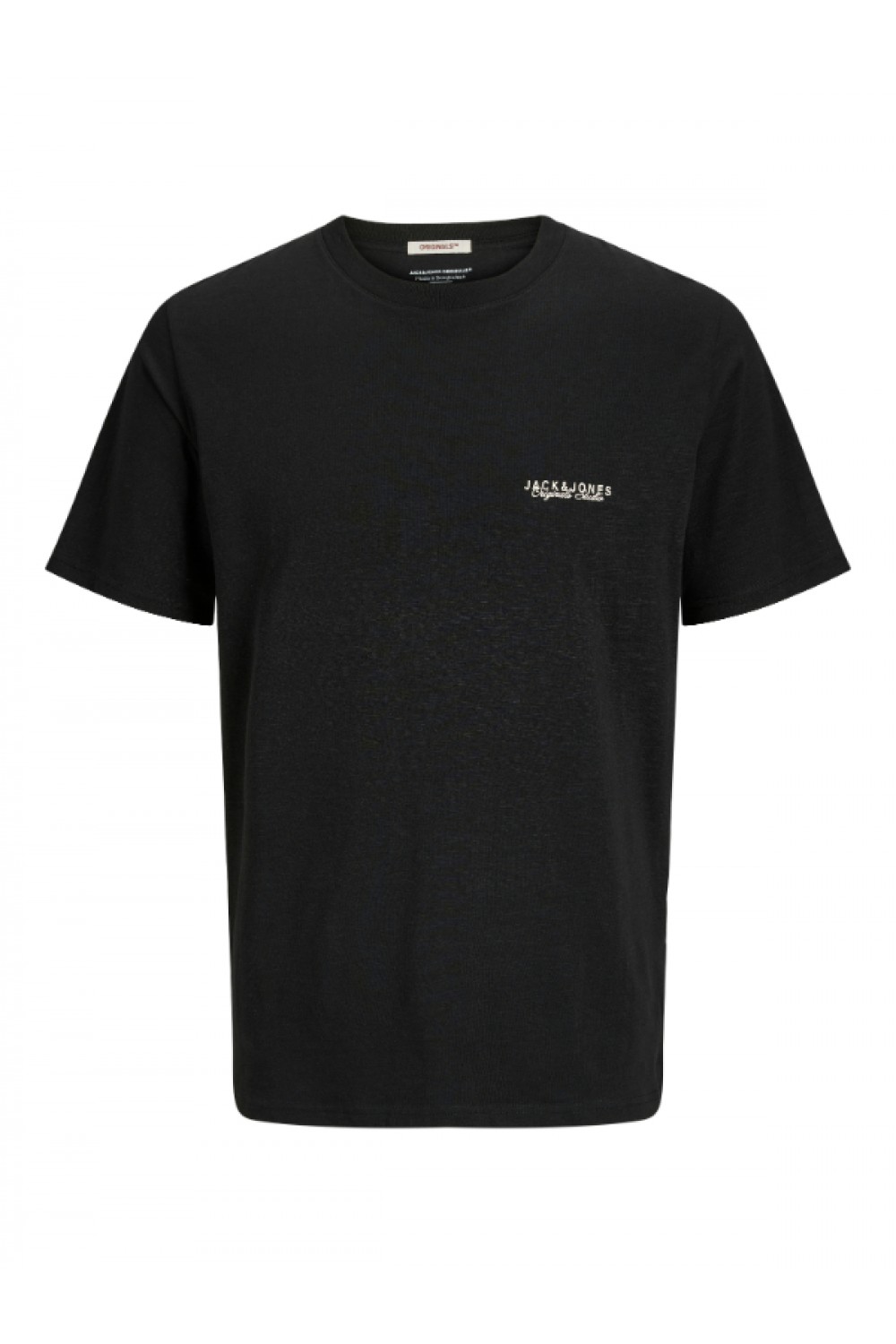 JACK & JONES CANGGU SLUB ELEMENT BACK TEE BLACK 12276819