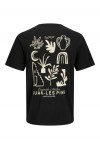 JACK & JONES CANGGU SLUB ELEMENT BACK TEE BLACK 12276819