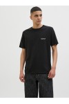 JACK & JONES CANGGU SLUB ELEMENT BACK TEE BLACK 12276819
