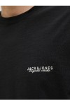 JACK & JONES CANGGU SLUB ELEMENT BACK TEE BLACK 12276819