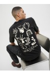 JACK & JONES CANGGU SLUB ELEMENT BACK TEE BLACK 12276819