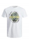 JACK & JONES JCOFILT TEE SS CREW NECK WHITE 12205221