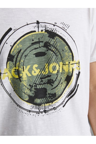 JACK & JONES JCOFILT TEE SS CREW NECK WHITE 12205221