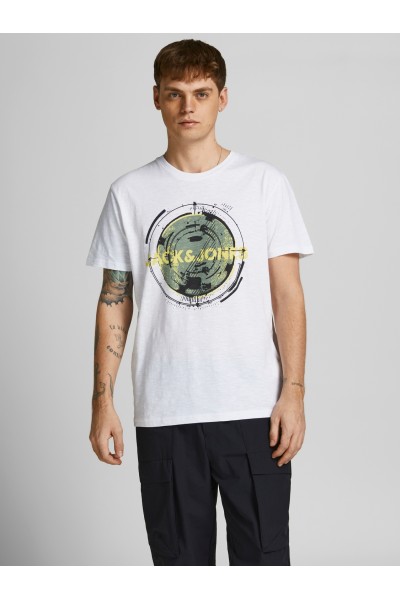 JACK & JONES JCOFILT TEE SS CREW NECK WHITE 12205221