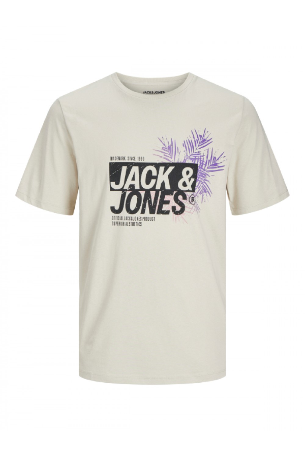 JACK & JONES JAXON TEE SS CREW NECK MOONBEAM 12269390