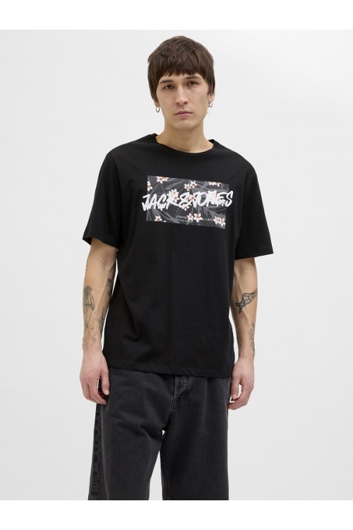 JACK & JONES MEN T-SHIRT BLACK 12269324