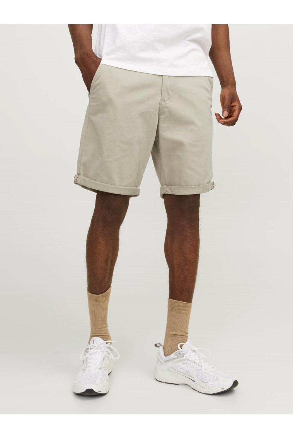 JACK & JONES BOWIE SOLID CHINO SHORTS CROCKERY 12165604