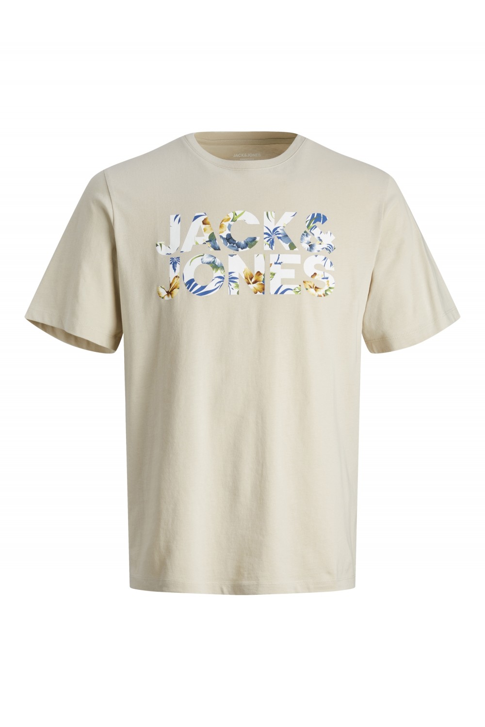 JACK & JONES JJEJEFF CORP LOGO TEE SS O-NECK MOONBEAM 12250683