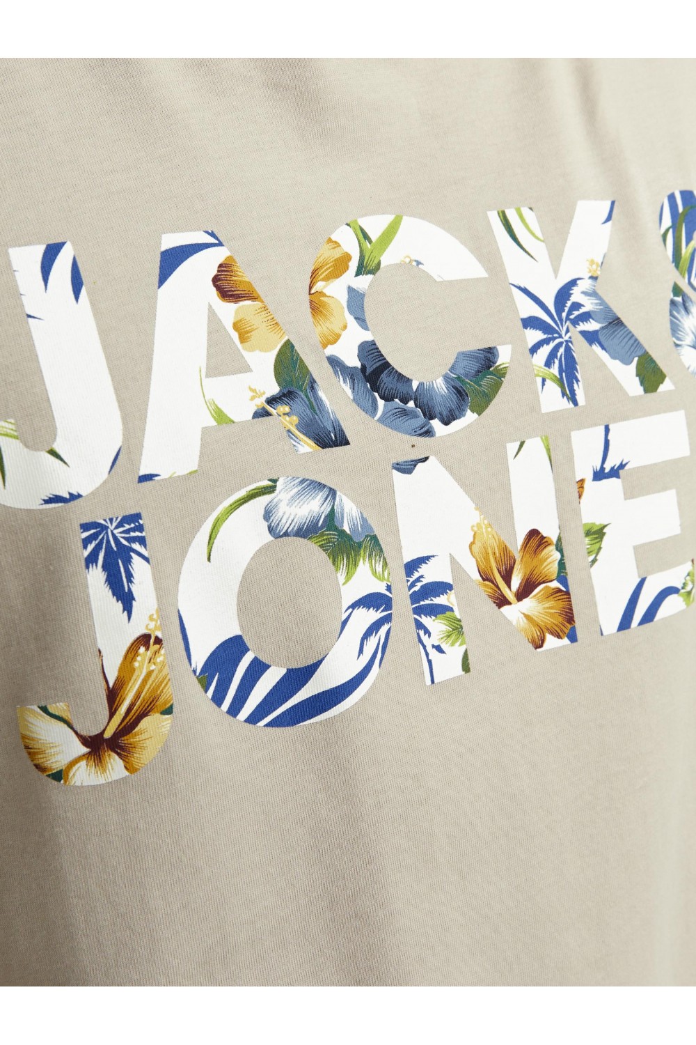 JACK & JONES JJEJEFF CORP LOGO TEE SS O-NECK MOONBEAM 12250683