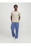 JACK & JONES JJEJEFF CORP LOGO TEE SS O-NECK MOONBEAM 12250683