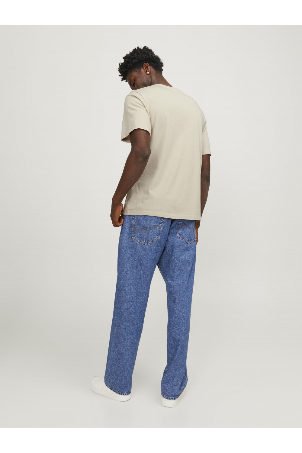 JACK & JONES JJEJEFF CORP LOGO TEE SS O-NECK MOONBEAM 12250683