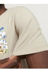 JACK & JONES JJEJEFF CORP LOGO TEE SS O-NECK MOONBEAM 12250683