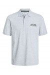 JACK & JONES JJEJOSH POLO SS WHITE MELANGE 12247387