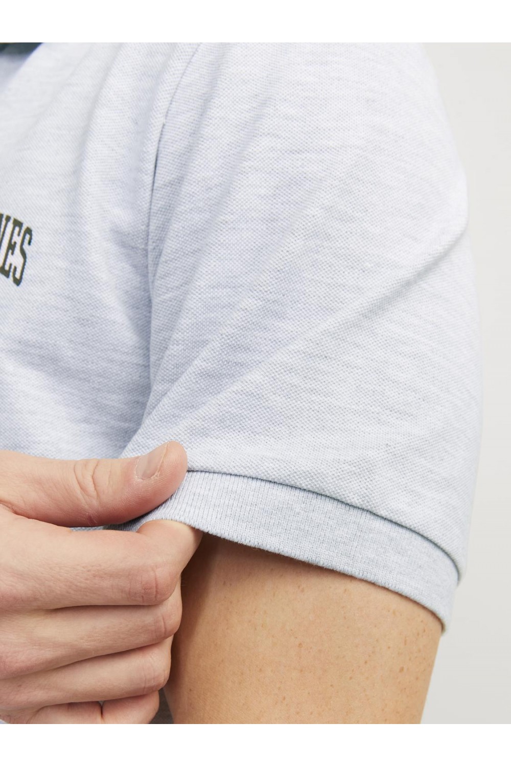 JACK & JONES JJEJOSH POLO SS WHITE MELANGE 12247387