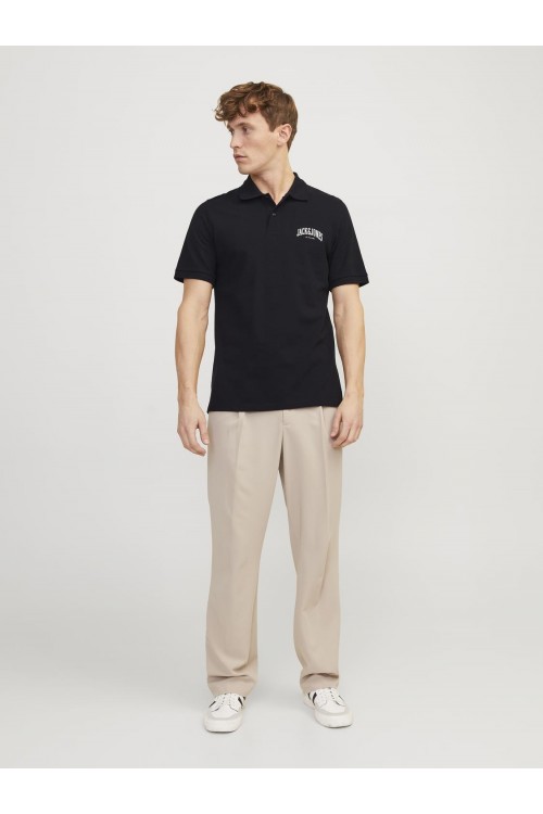 JACK & JONES JJEJOSH POLO SS BLACK 12247387