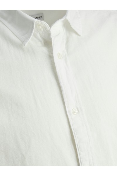 JACK & JONES JJELINEN BLEND SHIRT WHITE 12248579 