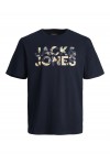JACK & JONES JJEJEFF CORP LOGO TEE SS O-NECK NAVY BLAZER 12250683
