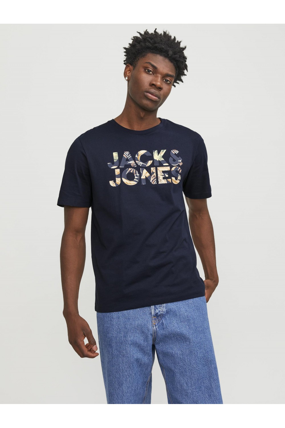 JACK & JONES JJEJEFF CORP LOGO TEE SS O-NECK NAVY BLAZER 12250683
