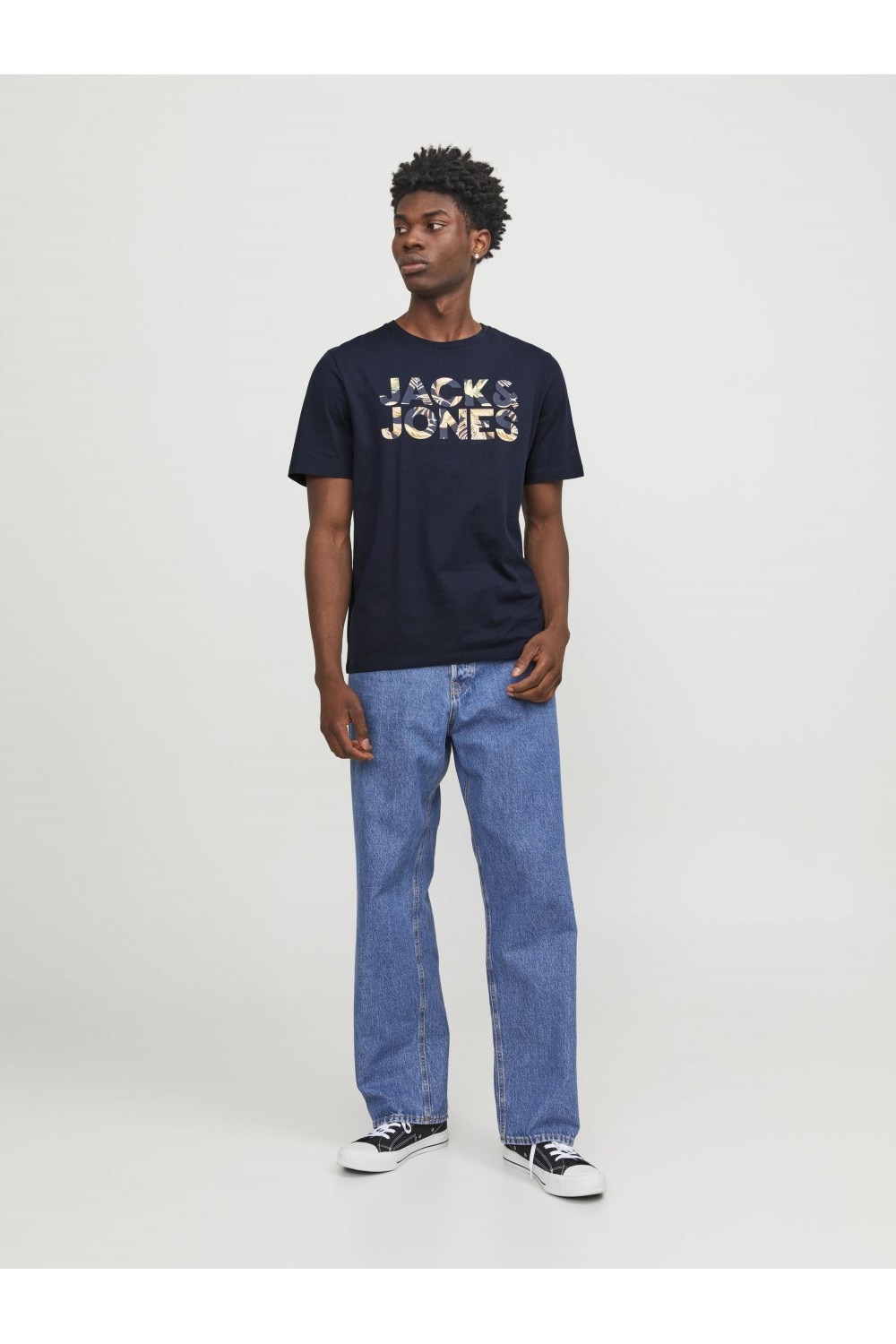 JACK & JONES JJEJEFF CORP LOGO TEE SS O-NECK NAVY BLAZER 12250683