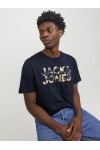 JACK & JONES JJEJEFF CORP LOGO TEE SS O-NECK NAVY BLAZER 12250683