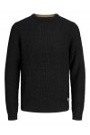 JACK & JONES JJSTANDFORD KNIT CREW NECK BLACK 12236286