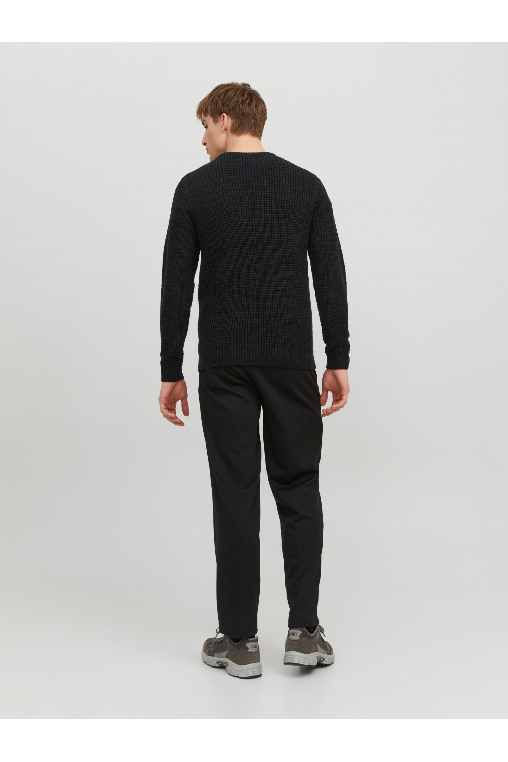 JACK & JONES JJSTANDFORD KNIT CREW NECK BLACK 12236286