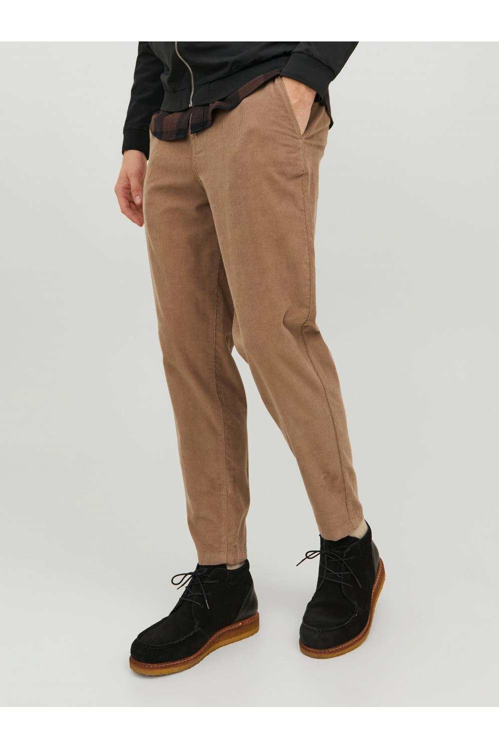 JACK & JONES  JPSTKARL JJCORDUROY TAPERED CROP DEK FUNGI 12237547
