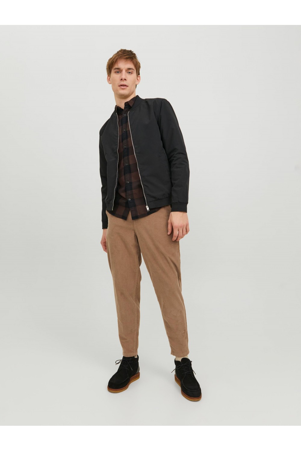 JACK & JONES  JPSTKARL JJCORDUROY TAPERED CROP DEK FUNGI 12237547