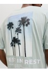JACK & JONES ETERNA GRAPHIC BACK TEE SS CREW NECK AQUA GRAY 12295836